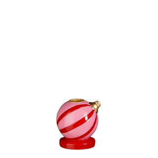Kerzenhalter „Christmas Bauble“ in Weihnachtskugel-Optik – Pink, Rot & Gold