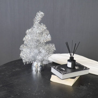 Künstlicher Baum – Weihnachtsbaum – LED-Licht – Batterie – Silber – 50 cm