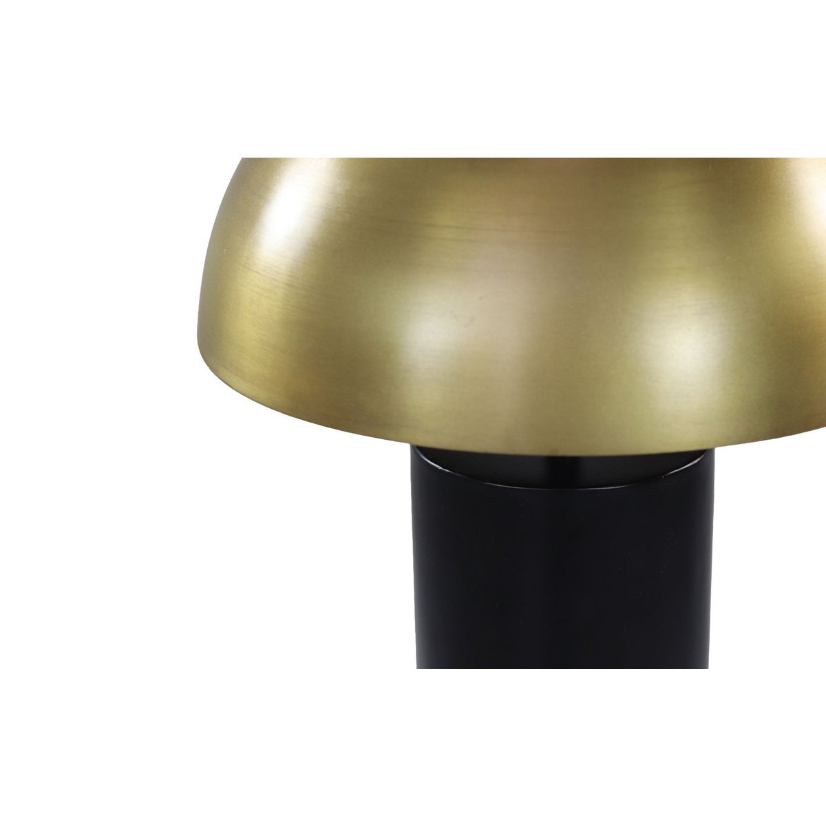 Tischlampe mit Schirm - 30x30x45 - Schwarz/Gold - Metall