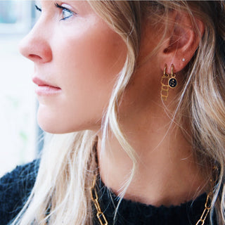 Edelstahl-Creolen 'Quadrate'