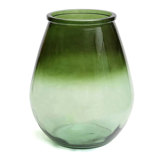 Vase Grün Transparent Qiezi L