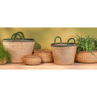 Gourdon Pflanzkorb – 4er-Set – Seegras – Braun