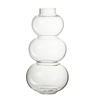 Kugelvase Glas 36 cm – Große Glasvase Rund Transparent – J-Line