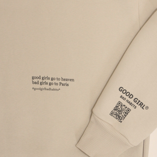 Hybrid Hoodie mit abnehmbarer Kapuze – Oversized Sweatshirt mit Statement Print | GOOD GIRL BAD HABITS