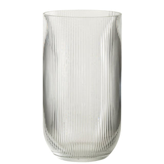 Glasvase Weiß 30 cm – Moderne Blumenvase Rund 16,7 cm – J-Line