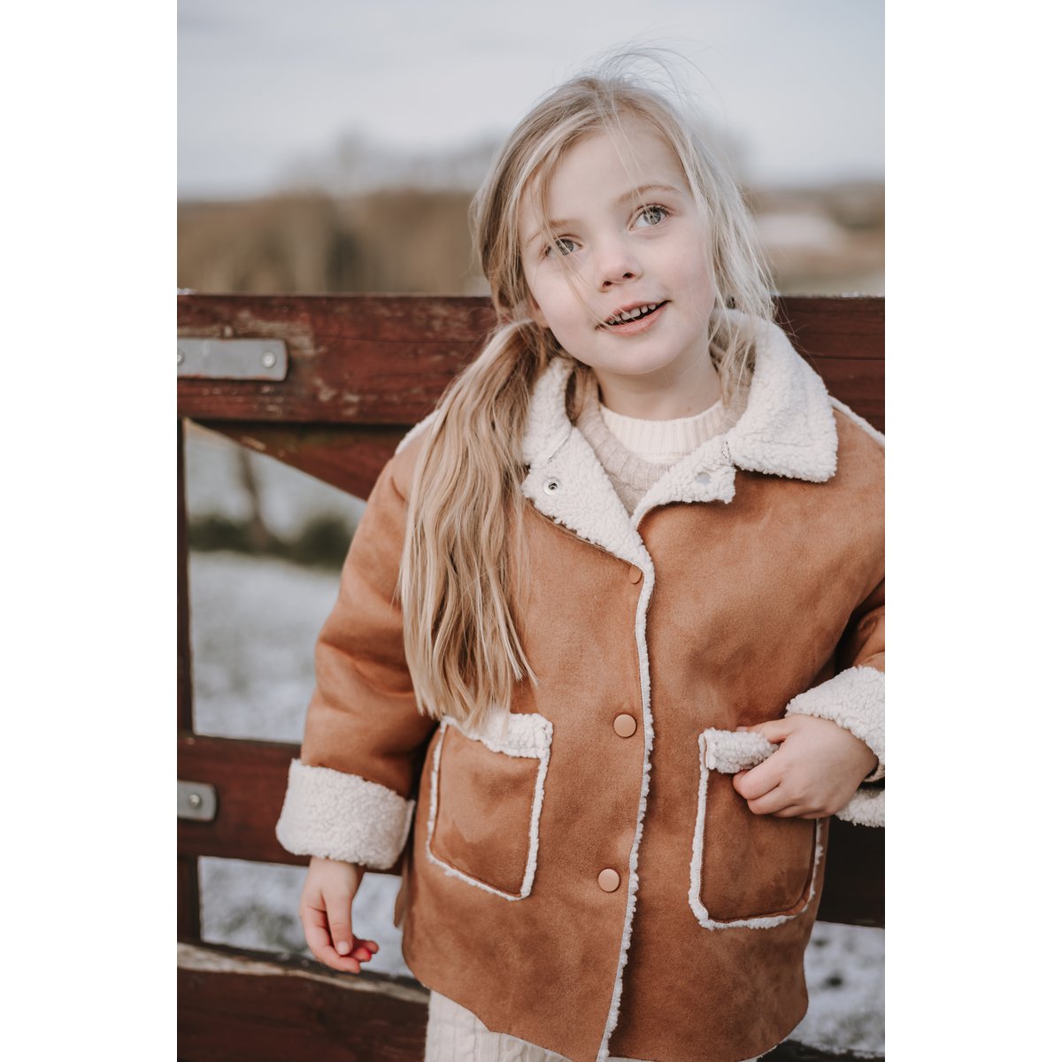 Annie & Charles® children's lambskin jacket