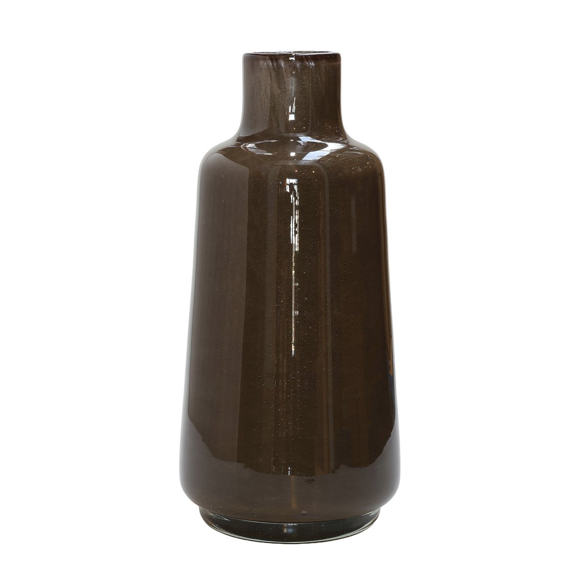 Elite Glasvase Braun – Handgefertigte Designvase aus dickem Glas 35 cm – MÄDCHENZIMMER