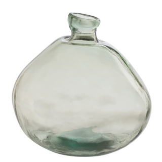 J-Line Glas Blumenvase Grün Ø33 cm – Große Design Vase aus Glas für Blumen & Pflanzen