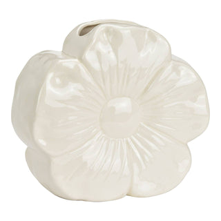 Vase Blume aus Porzellan, Weiß (B/H/T) 22x19x9cm